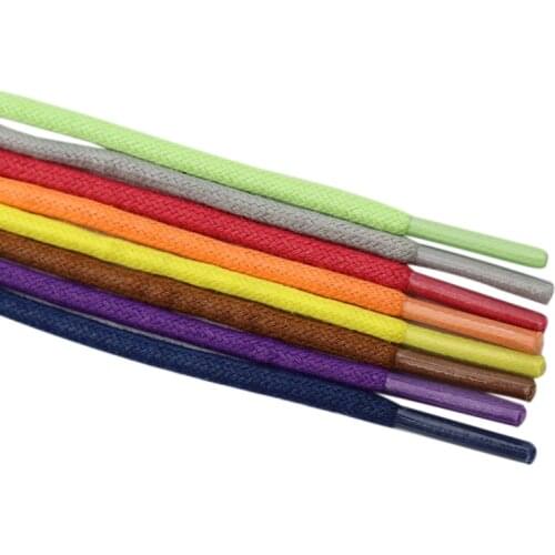 3MM 100% Waxed Round Shape Polyester Thiny Shoelaces Waterproof Swimming Pants Ropes Solid Color Rain Boots Cords 350