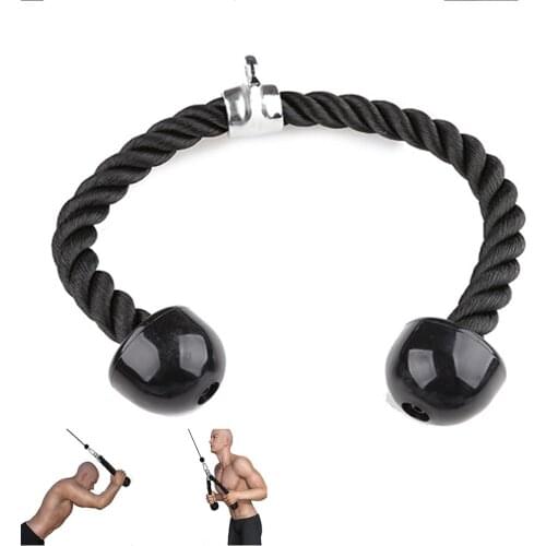 Biceps Drawstring Tricep Rope Abdominal Crunches Cable Pull Down Laterals Biceps Muscle Training Fitness Body Building Gym Rope