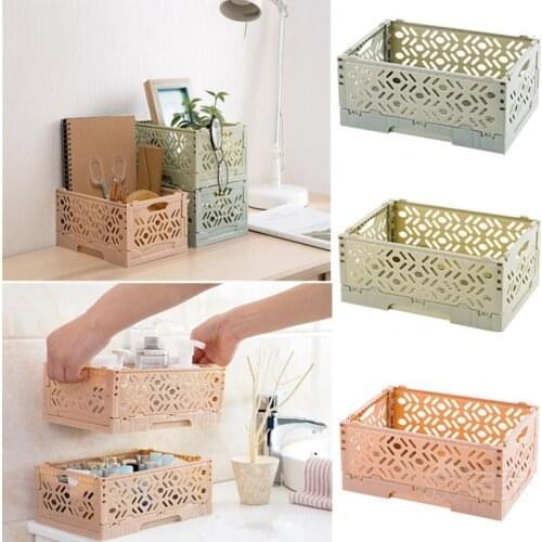Fold Storage Basket Plastic Storage Container Box Home Use Storage Basket Food Clothes Storage Boxes