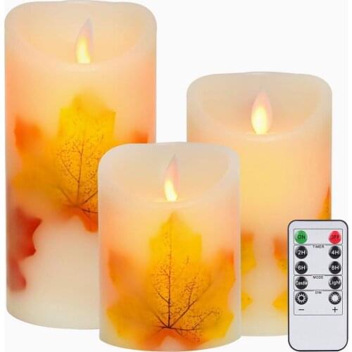 Creative simulation maple leaf swing LED electronic candle lamp home hotel wedding bar decoration home accessories