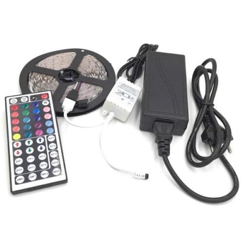 Waterproof or not Strips 5M 300 Leds 5050 RGB Led Strips 60 leds + Remote controller +12V 5A power supply EU/US/AU/UK Plug