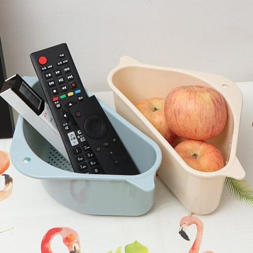 UK! Kitchen Multipurpose Basket Triangle Storage Holder Drain Shelf Storage Rack