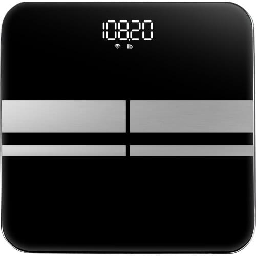 Bucanim Body Fat Scale, Smart Digital Bathroom BMI Weight Scale, Body Composition Analyzer with Smartphone App, 400 Pounds /180k