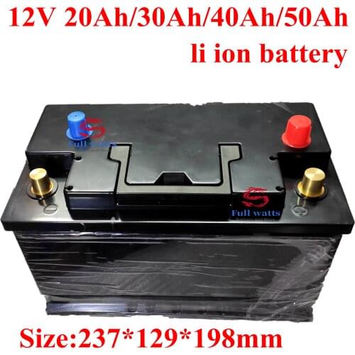 12V 50Ah waterproof 12v 20Ah lithium ion 12V 40Ah 12v 30Ah li ion battery for golf trolly cart inverter scooter + 5A charger