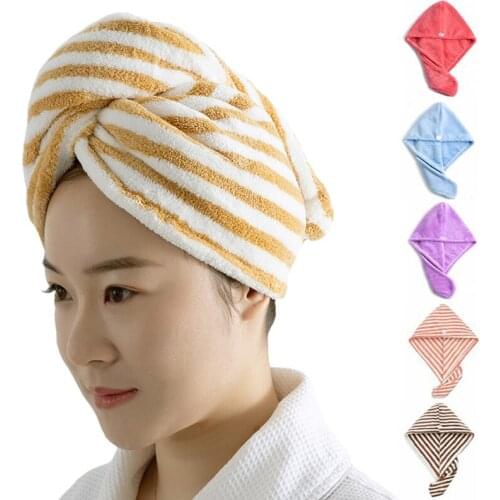 Magic Microfiber Hair Fast Drying Dryer Bathing Towel Cap Women Girls Drying Towel Head Wrap Turban Dry Quickly Dry Hair Hat Cap