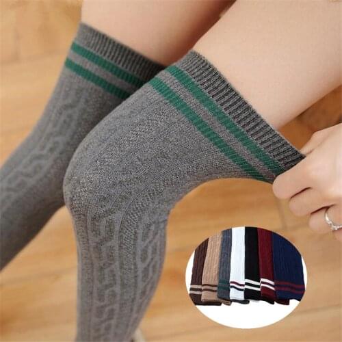 LEGG Hot New Japan Anime Girl Cartoon High Socks Stripe Pants Socks Preppy Style Student Stocking Lolita Cosplay Costumes Women