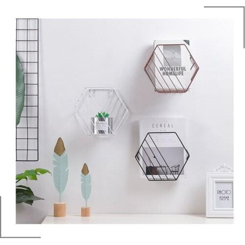 1PC New Iron Nordic Minimalist Magazine Rack Magazine Storage Rack Newspaper Racks Living Room Wall Decorations JL 238