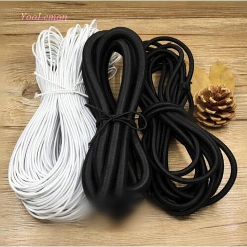 2 meters* Strong Elastic Bungee Rope Black White Shock Cord Stretch String For Repair, Outdoors Elastic