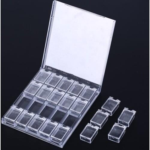 20 Grids Diamond Embroidery Storage Box Organizer Fit Bins Diamond Painting Medicine Refillable Box Case Cross Stitch Tools