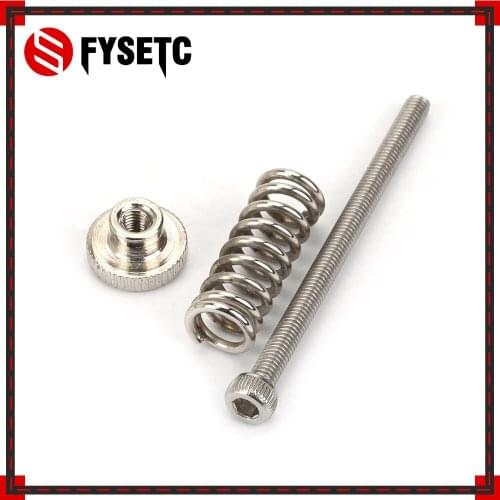 5pcs 3D Printer Parts M3 Thread Screws Nuts 45mm Leveling Spring Knob Part Components Hexagon Hex Stainless Steel