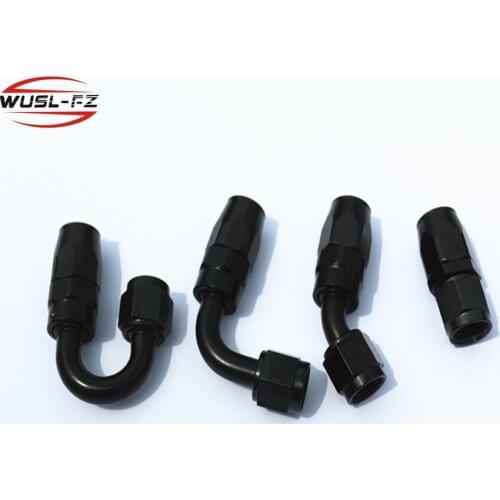AN6 Swivel Hose End 0- 180 Degree AN6 Oil Fuel Reusable Fitting Aluminium Fittings BLACK COLOR