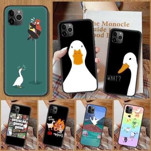 Untitled Goose Duck Game Phone Case For iphone 5 5S SE 2 6 6S 7 8 11 12 Mini Plus X XS XR Pro Max black tpu Etui silicone