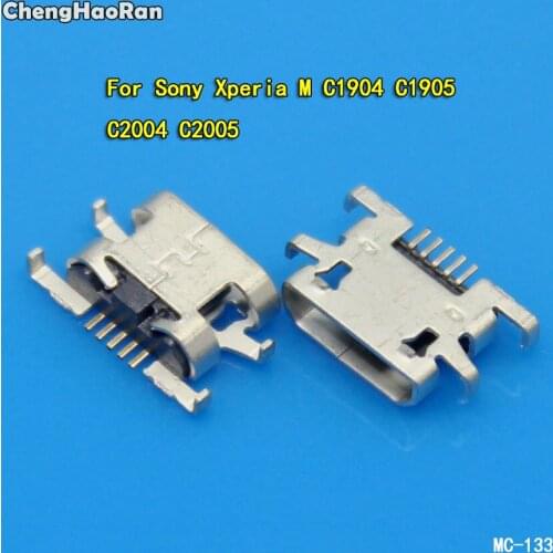 ChengHaoRan 10pcs Micro USB Jack Connector Female 5 pin Charging Socket For Sony Xperia M C1904 C1905 C2004 C2005