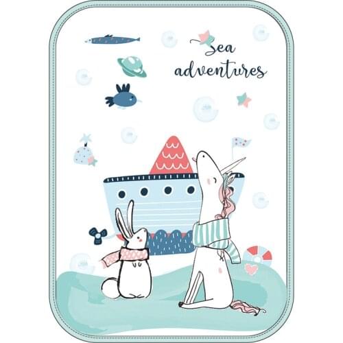 Baby diaper changing mat kids waterproof washable cotton pad summer breathable bed sheet newborn oversized cartoon white