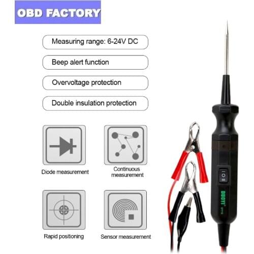 DY18 Car Circuit Tester Power Probe Automotive Diagnostic Tool 12V 24V Electrical Current Voltage Integrated Power Scanner