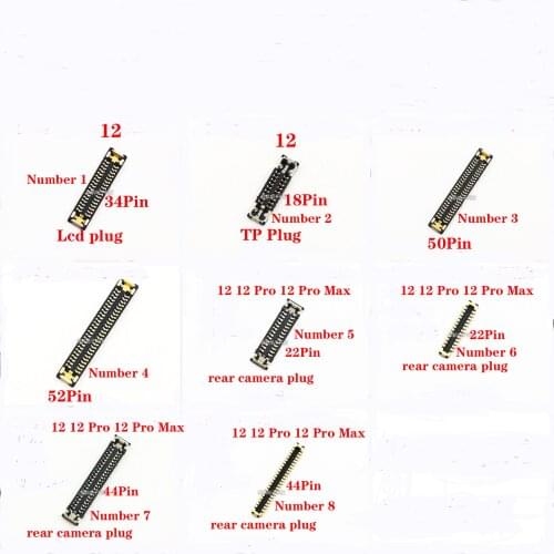 For Iphone 12 12 Pro 12 Pro Max display seat LCD screen cable rear back camera battery FPC plug