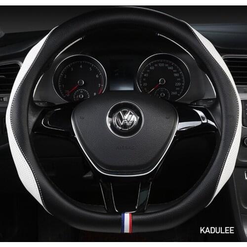 KADULEE Microfiber Leather Car Steering Wheel Cover For Toyotas Corolla CHR Avensis RAV4 Auris Yaris Land Cruiser Prado