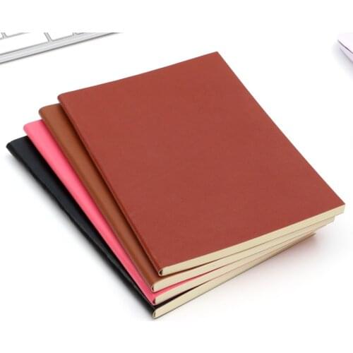 A5 Soft PU Leather Notebook 64 Sheets Diary Schedule Schedule Diary Journal Notebook School Office Supplies Business Notepad