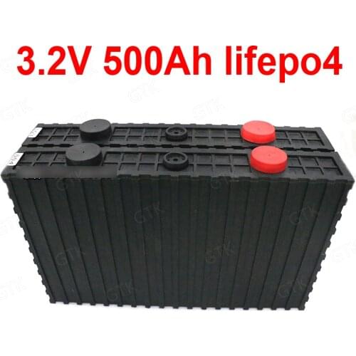 Lifepo4 3.2V 500AH lithium battery deep cycle for DIY 12V 24V solar energy storage vehicle caravan RV AVG inverter Electric car