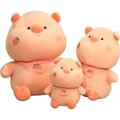 Cartoon Lovely 23/35/45CM Super Soft Animals Dolls Plushie Strawberry Pig Dolls Children Stuffed Toys Home Decor Bed Cushion