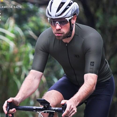 Men Cycling Jersey MTB Jersey LAMEDA Bicycle Team Cycling Shirts Short Sleeve Bike Wear Summer Quick Dry Bicycle Clothing