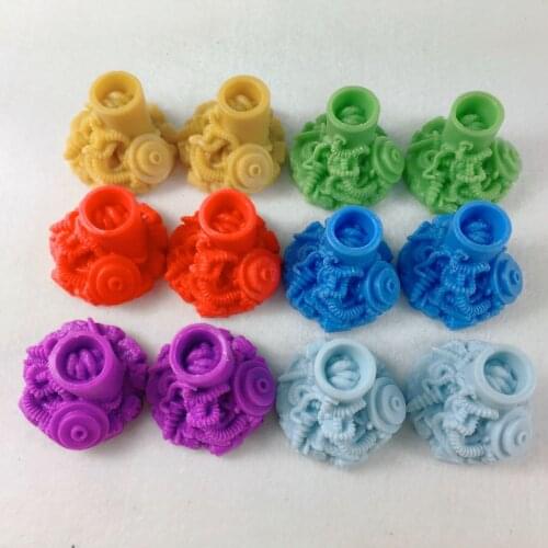Lot of 12pcs Cthulhu Wars expansion Brain Canister Acolytes Red Blue Light-Blue Yellow Pink Green Miniature