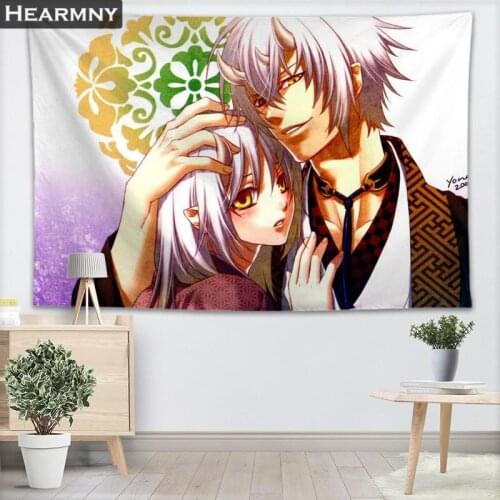 Custom Hakuoki Anime Wall Tapestry Home Decoration Wall Carpet Rectangular Boheme Chic Printing Fabric Yoga Mat Blanket Tapestry