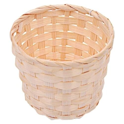 Natural Bamboo Hand-woven Flower Basket Household Retro Woven Flower Pot Storage