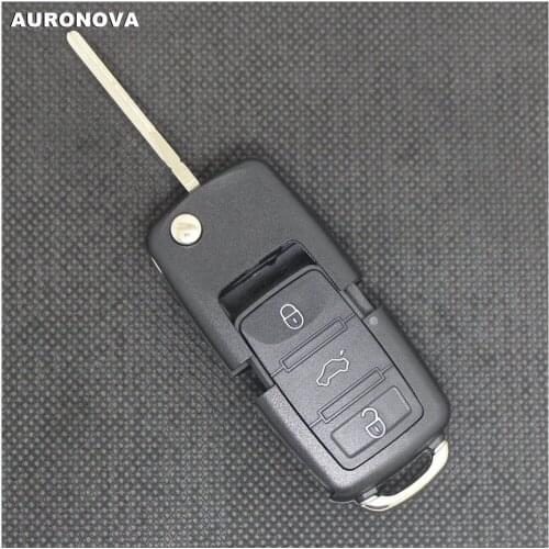 AURONOVA New Replace Key Shell for Volkswagen VW Polo Passat B5 Golf MK5 Beetle Skoda Replace Car Key Fob Case Shell Cover