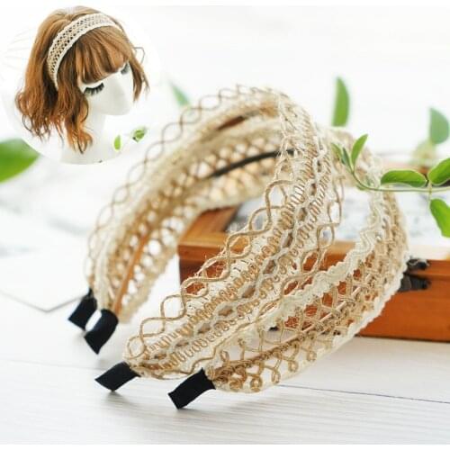 Fashion Korean style Ink painting flowers hairband Women Girls Fashion Sexy Simple lace Hair Hoop headwear Hair Accessories