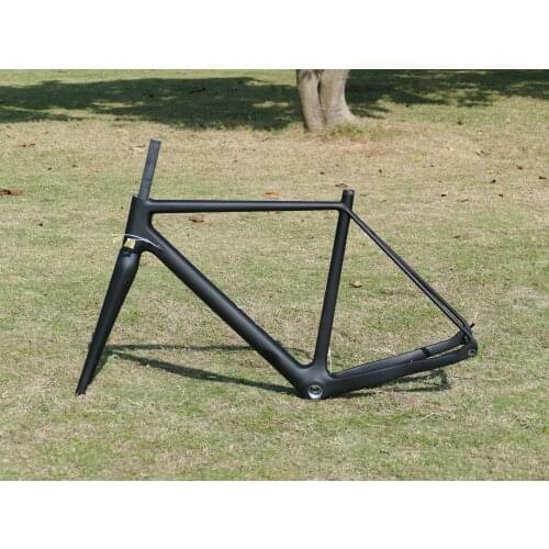 Full Carbon Toray Matt Cyclocross Bike Disc Brake BSA Frame 12 * 142mm Thru Axle + Fork 12 * 100mm Thru Axle