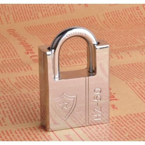 50mm Anti-theft Beam Anti-crack Anti-hydraulic Stainless Steel Pad Lock Warehouse Iron Door Lock