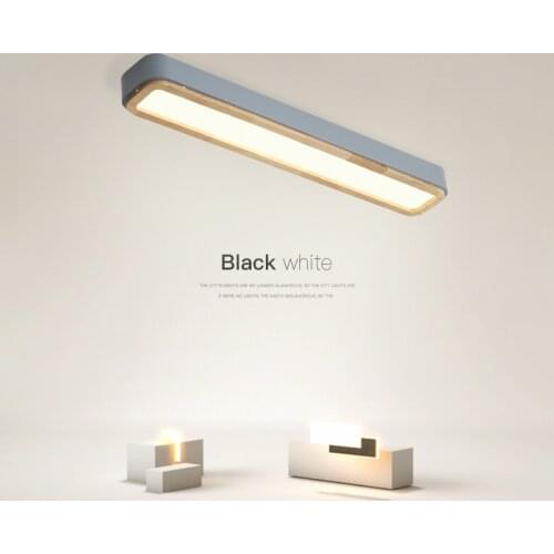 Modern LED Ceiling Lights For Room Corridor Lights Dimmable Wooden Acrylic Lighting Lamp Luminaria Lustre Grey Painted Abajur