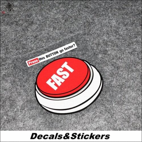 NO.L285 FAST BUTTON 3M Reflective Modified Stickers Car Glass Waterproof Decals Racing Motorcycle Motocross