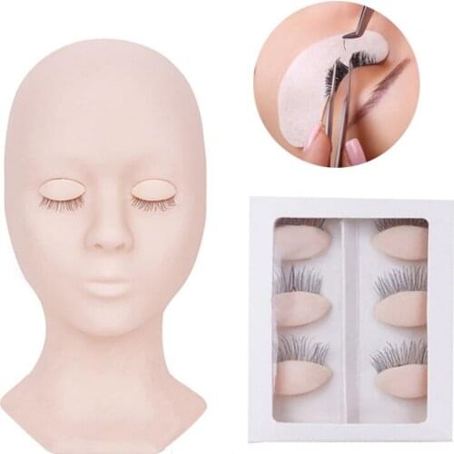 Training Eyelashes Grafted Mannequin Head Makeup Practice Model With False Eyelashes Fake Mannequin Head Model Lashes Extension