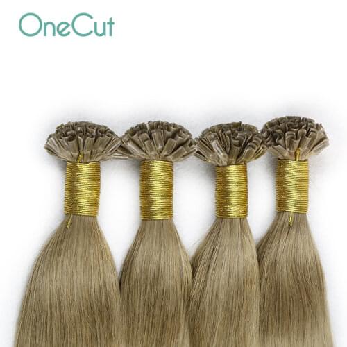 Nail U Tip Hair Extensions Natural Straight Machine Made Remy Human Pre-bonded Hair Extensions Fusion Nails Keratin Capsules