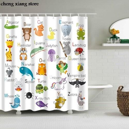 Cartoon Cat Printed Shower Curtain animal Bath Curtains Bathroom For Bathtub Bathing Cover Shower Curtains Partition curtain