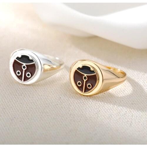 Gothic Beetle Rings For Women Girls Enamel Insect Finger Ring Party Engagement Rings Female Jewelry Gifts Anillos