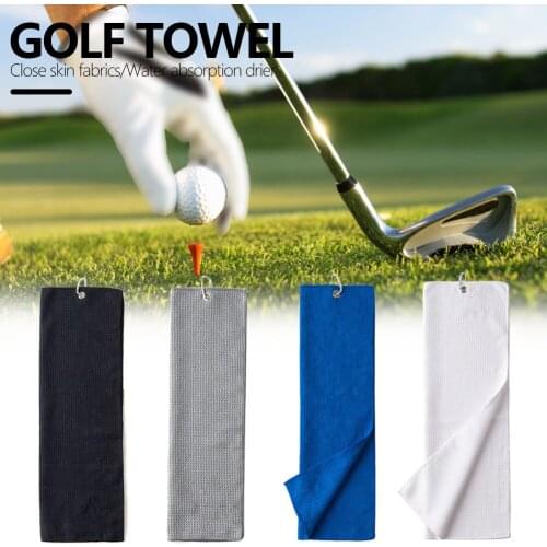 1PC 50*30cm Golf Towel Folded Microfiber Waffle with Carabiner Clip for Golf Sports Running Yoga