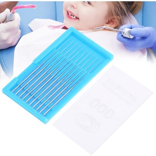 10Pc Dental Endo Irrigation Needle Tip Stainless Steel Material Endodontic Needle Root Canal File Tooth Care Treatment Tool 000