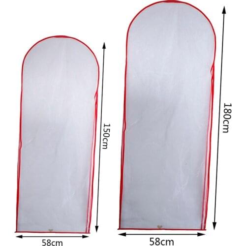 180cm/150cm Dustproof Cover Dress Bag Bridal Gown Long Clothes Bags Protector Case Wedding Dresses Garment Clothing Dust Cover