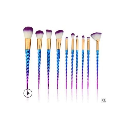 20set/lot 10pcs/set Spiral Lamination Brush Synthetic Fiber Cosmetic Brush Traceless Make-up Appliances Cosmetic Tools HA496