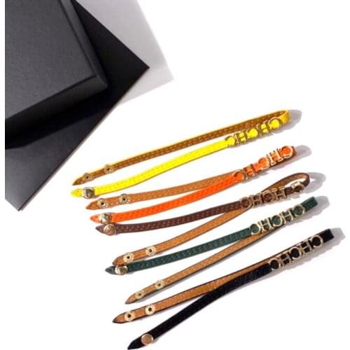 2021 outer fashion titanium steel accessories new CH uppercase PU collarbone neck necklace for women