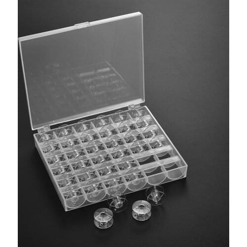 25pc/36pcs Bobbins Box Set Sewing Box Bobbin Case Stitch Machine Spools Sewing Supplies Storage Box For Sewing Tools Accessories