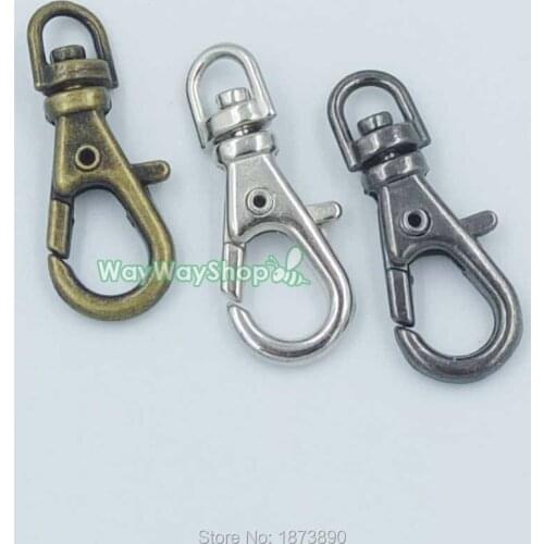 50 PCS 0.15'' 3.8mm TRIGGER SNAPS SWIVEL CLIP HARDWARE Lobster Clasp Lanyard Bronze Black Nickle Choice