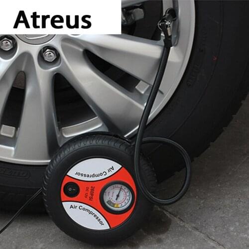 Atreus Car Styling Tire Inflation Pump Tire pressure monitor for Kia Rio Ceed sportage Honda civic Renault duster Volvo Subaru