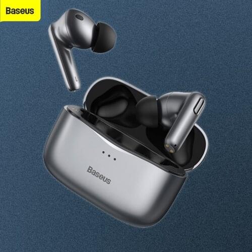 Baseus S2 TWS ANC True Wireless Earphones Bluetooth Headphone Support Wireless Charging Noise Reduction Active Noise Cancelling