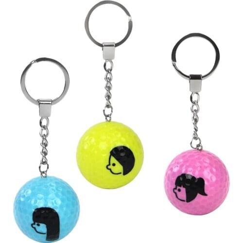 Golf Clubs Keychain Creative Fashion Sports Keyring Key Chain Golf Ball Pendant Keyring for Golf Lovers Friends Families Gift