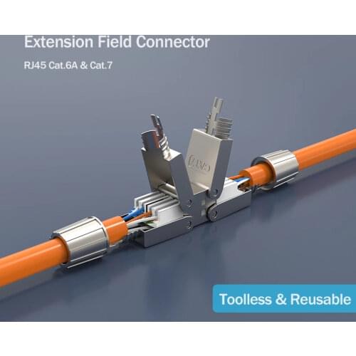 10Gbps 600Mhz Cat7 Cable Extender Junction Adapter Connection Box RJ45 Lan Cable Extension Connector Full Shielded Toolless