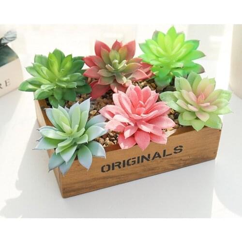 8x9cm Artificial Succulents Plants Home Garden Living Room Desktop Decor Fake Plants Bonsai DIY Flower Arrangement Accessories